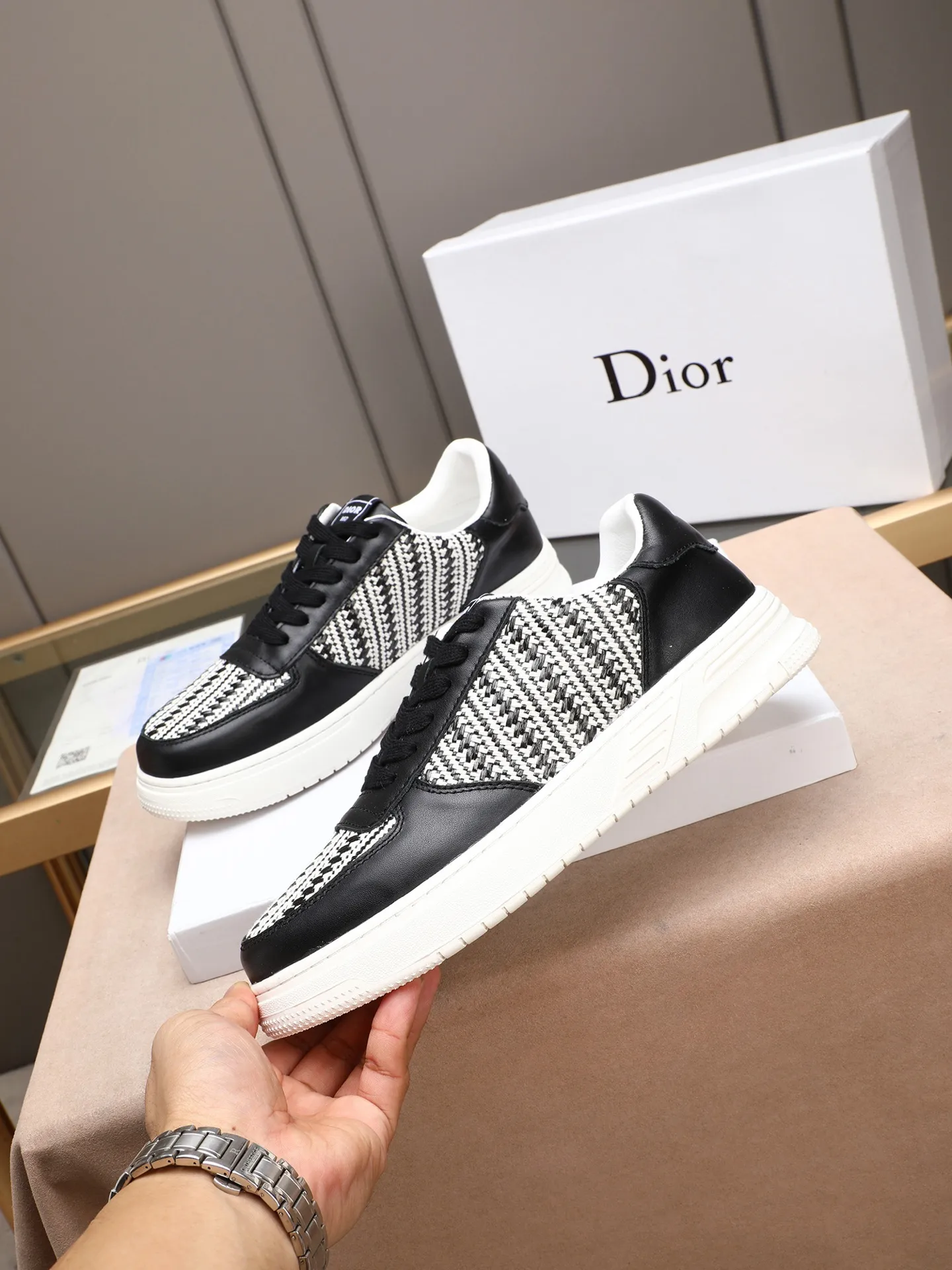 Men's men's shoes💰420 [Dior] small cloth shoes, waterproof fabric imported from Italy➕breathable sheepskin lining! Ultra-light and wear-resistant outsole. Super comfortable size: 38-44